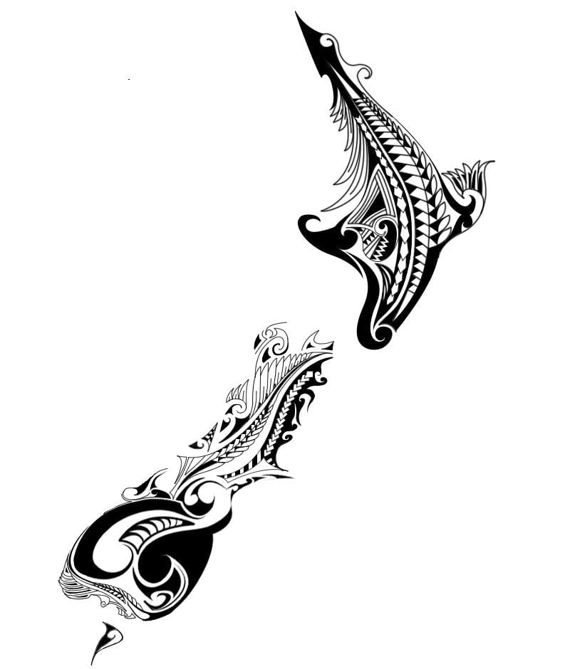 মানচিত্র, নিউজিল্যান্ড এর উলকি
